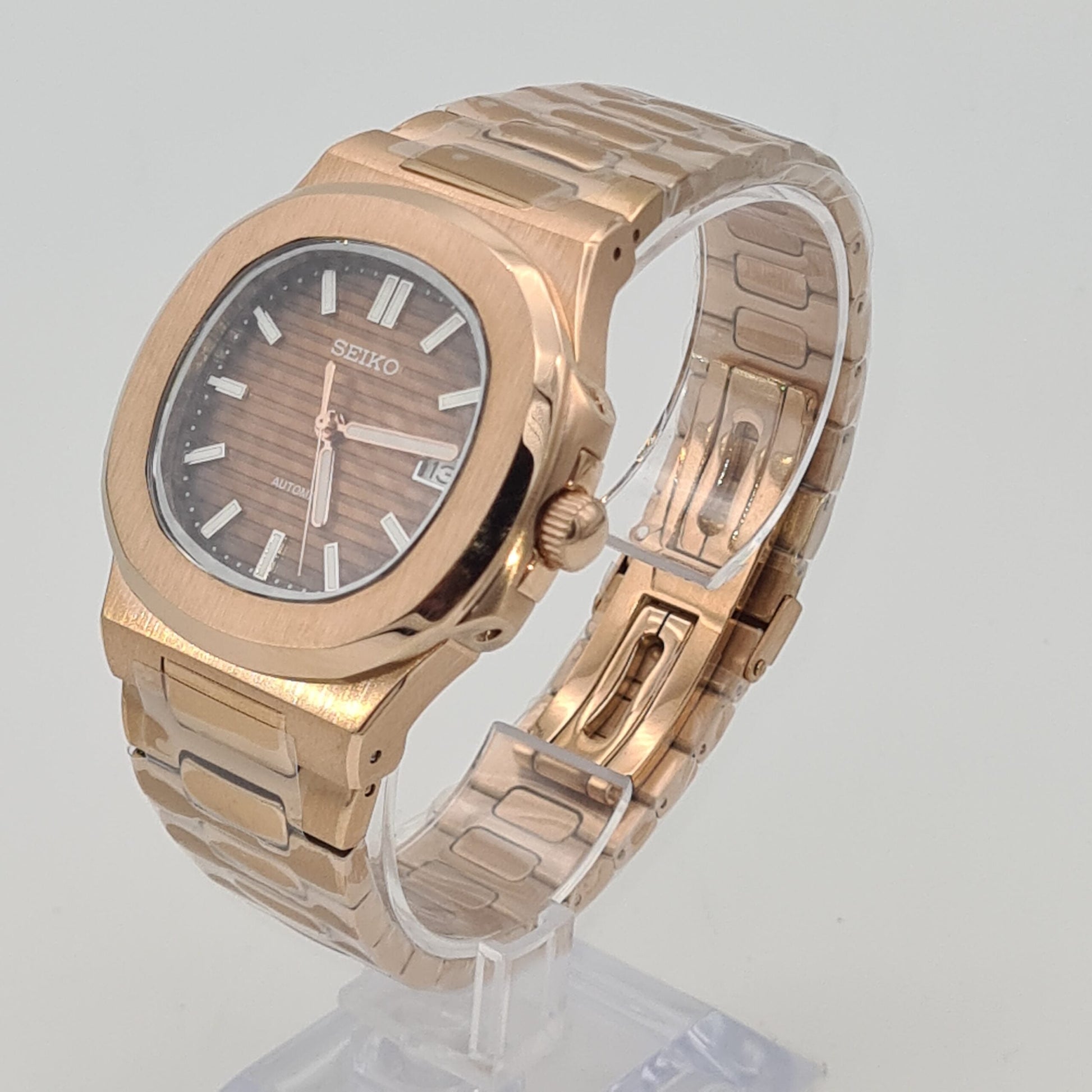 SEIKO MOD NAUTILUS | MARRON OR ROSE