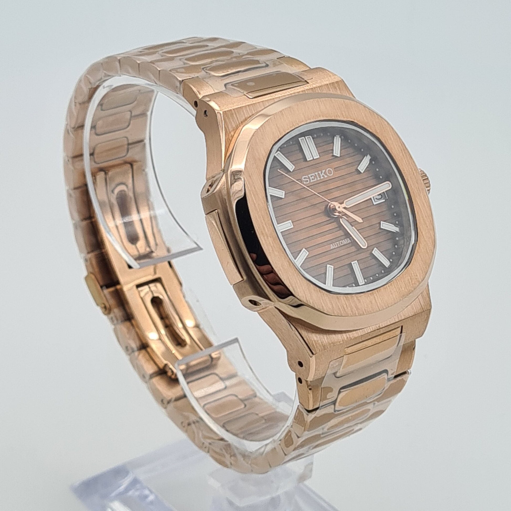 SEIKO MOD NAUTILUS | MARRON OR ROSE
