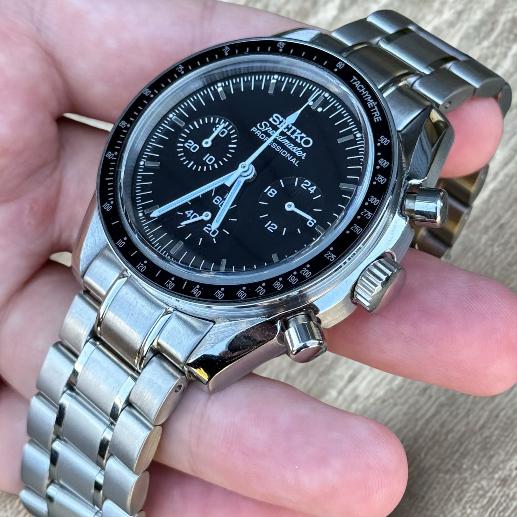 SEIKO MOD SPEEDMASTER | NOIR