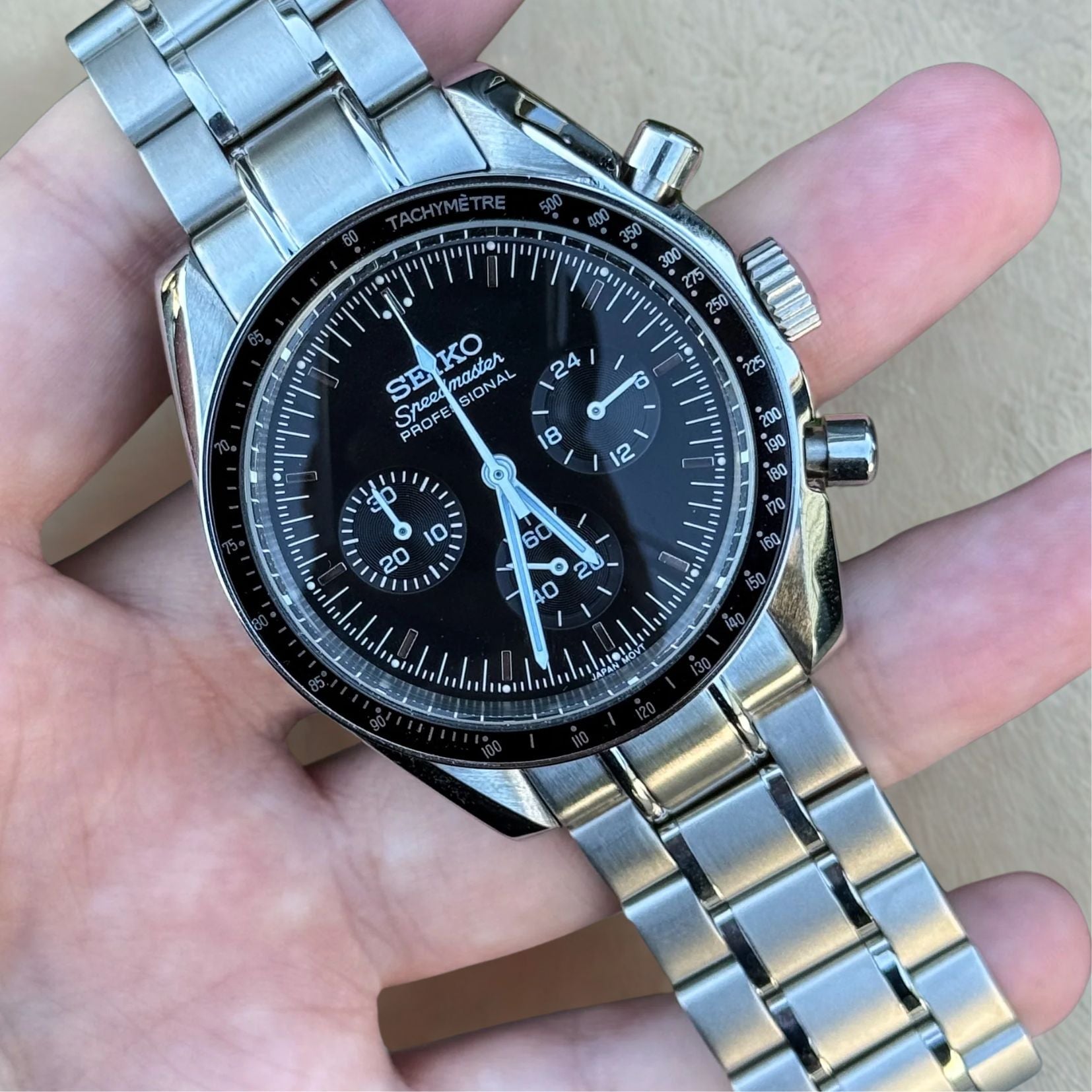 SEIKO MOD SPEEDMASTER | NOIR
