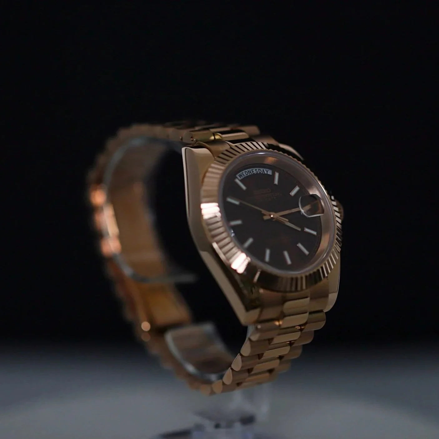 SEIKO MOD DAY DATE | CHOCOLAT OR