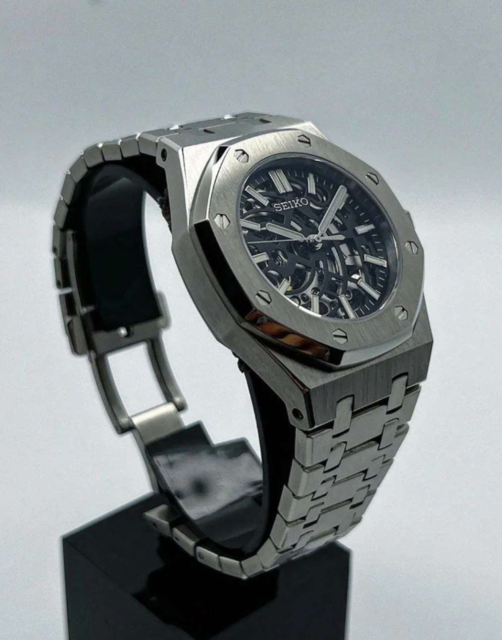 SEIKO MOD ROYAL OAK | SQUELETTE NOIR