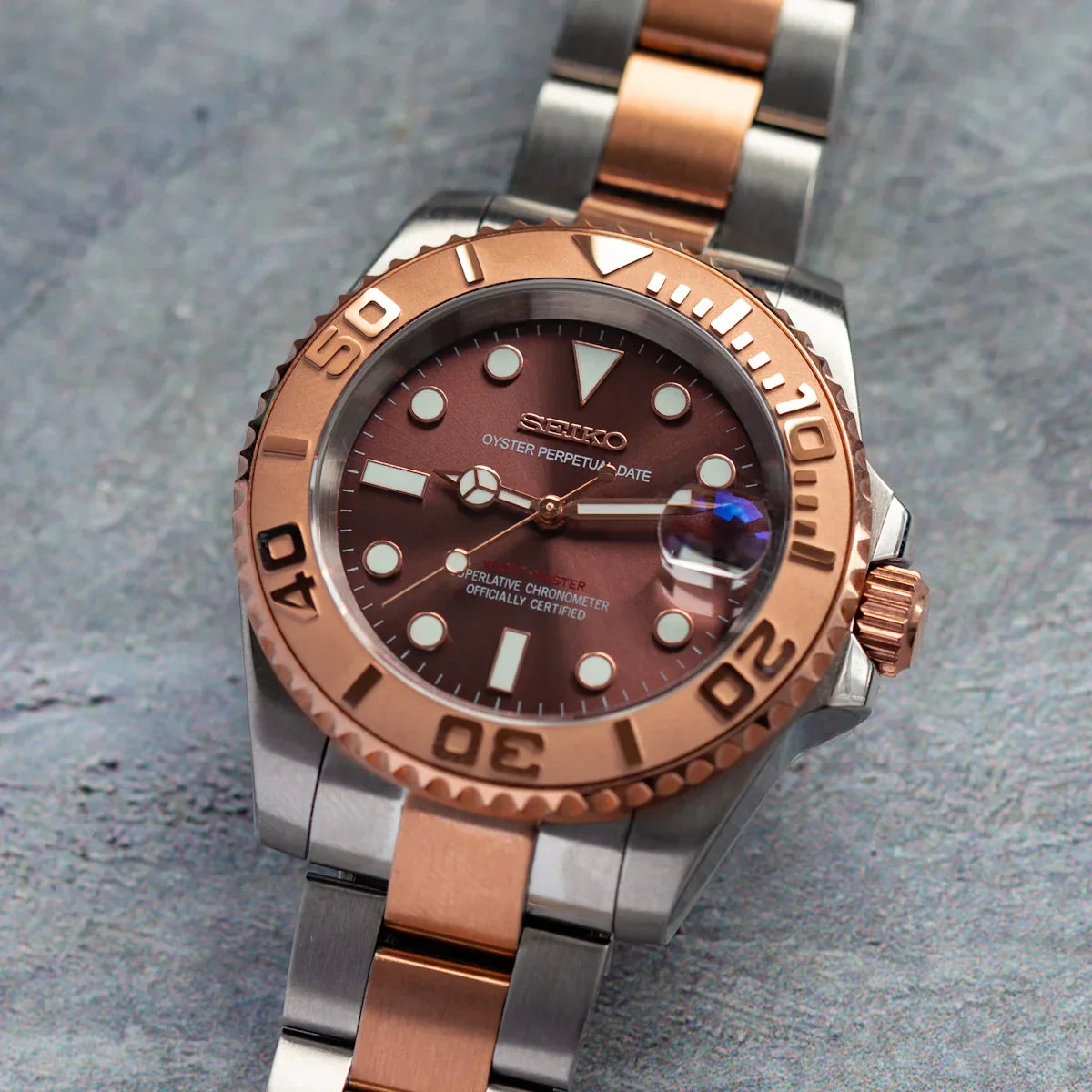 SEIKO MOD YACHTMASTER | OR ROSE