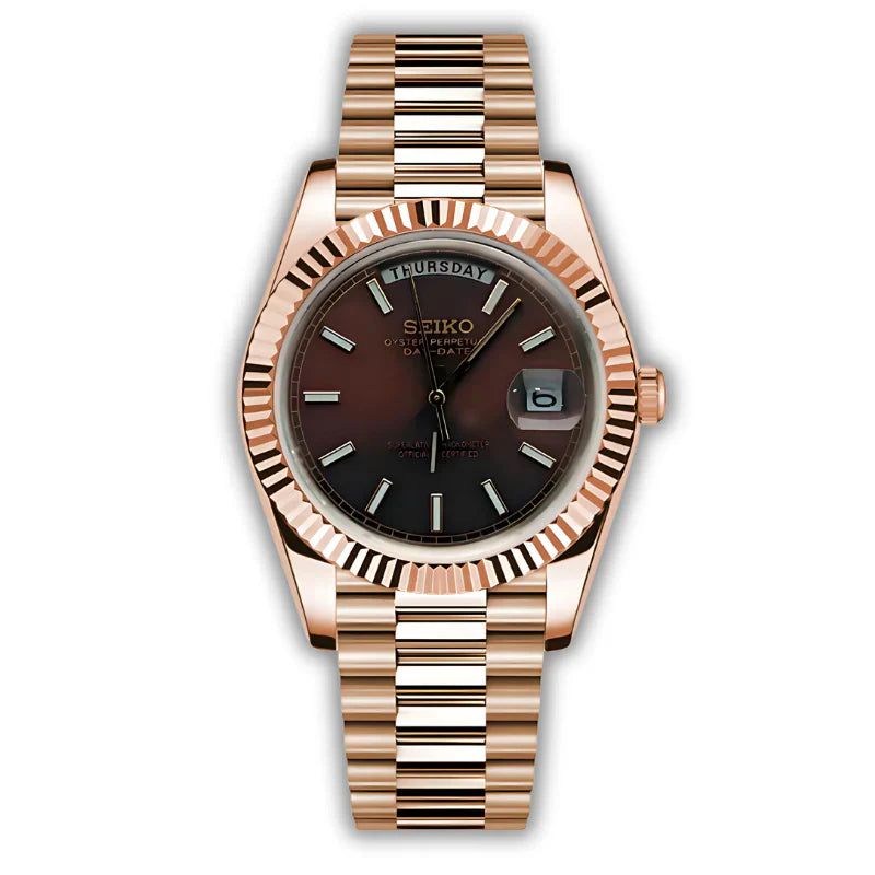 SEIKO MOD DAY DATE | CHOCOLAT OR