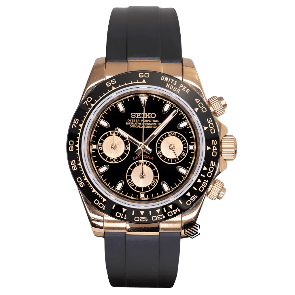 SEIKO MOD DAYTONA | VK63 OYSTERFLEX OR ROSE