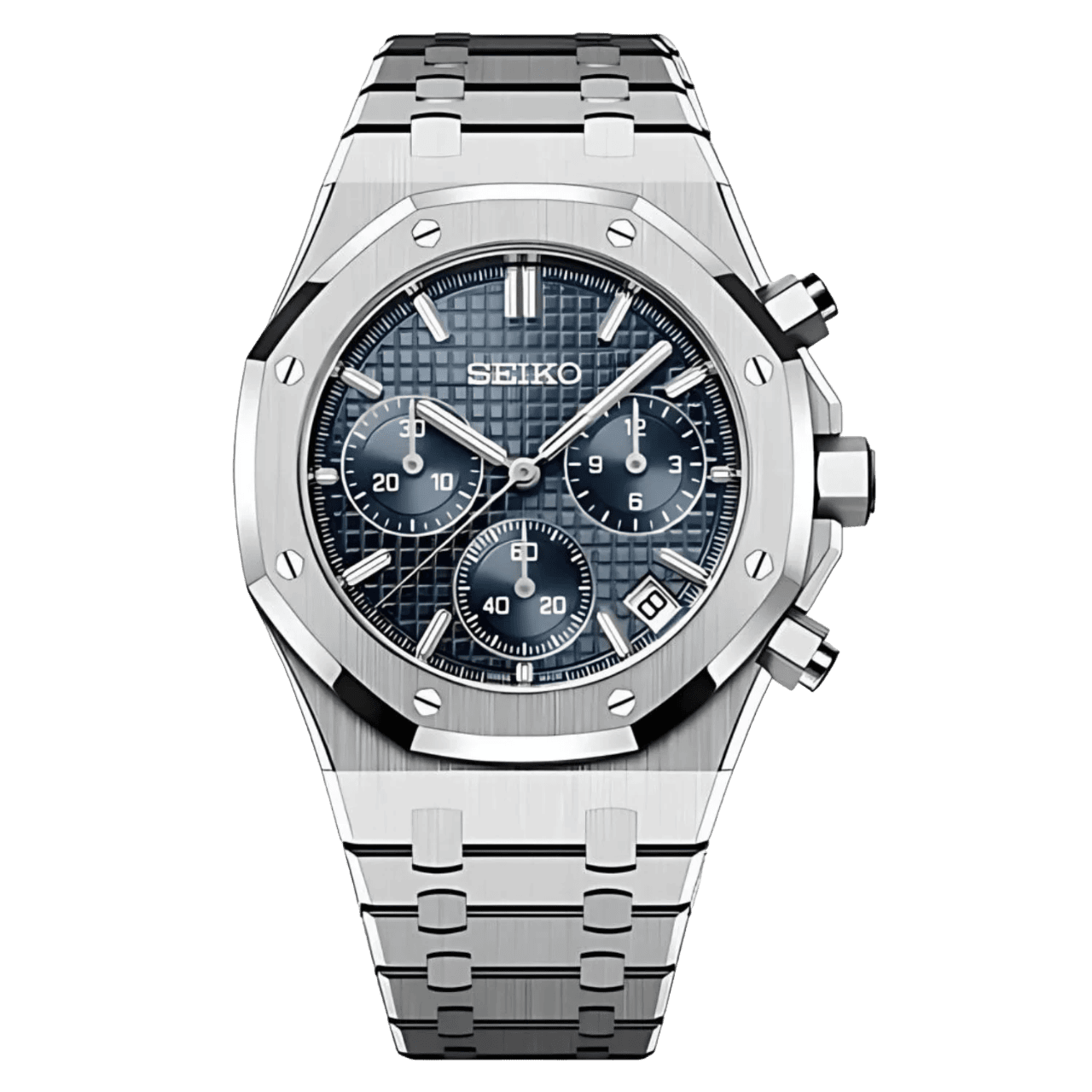 SEIKO MOD ROYAL OAK | CHRONOS BLEU